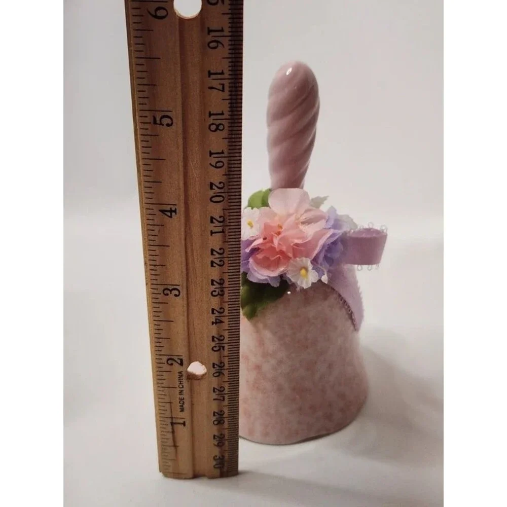 Vintage 1991 Avon Spring Chimes Pink Porcelain Bell